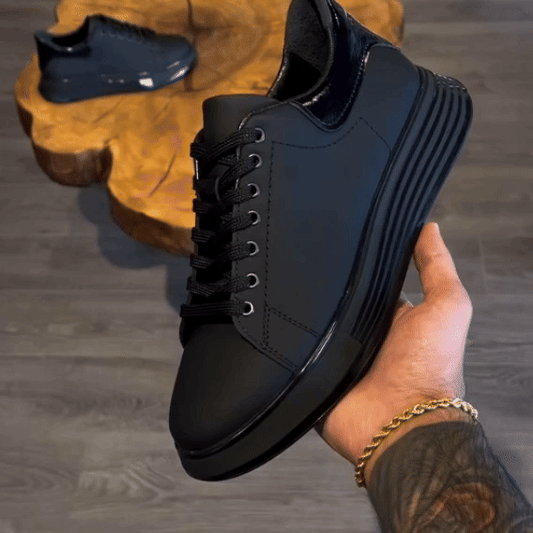 Zapatos de cuero con suela resistente para hombre