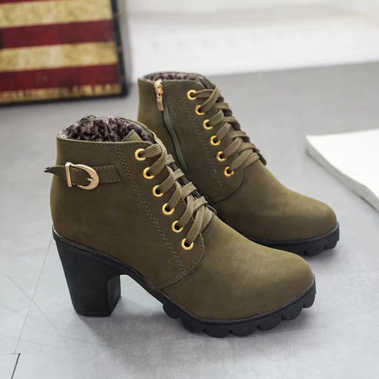 Botas Elegantes de Tacón Grueso para Mujer