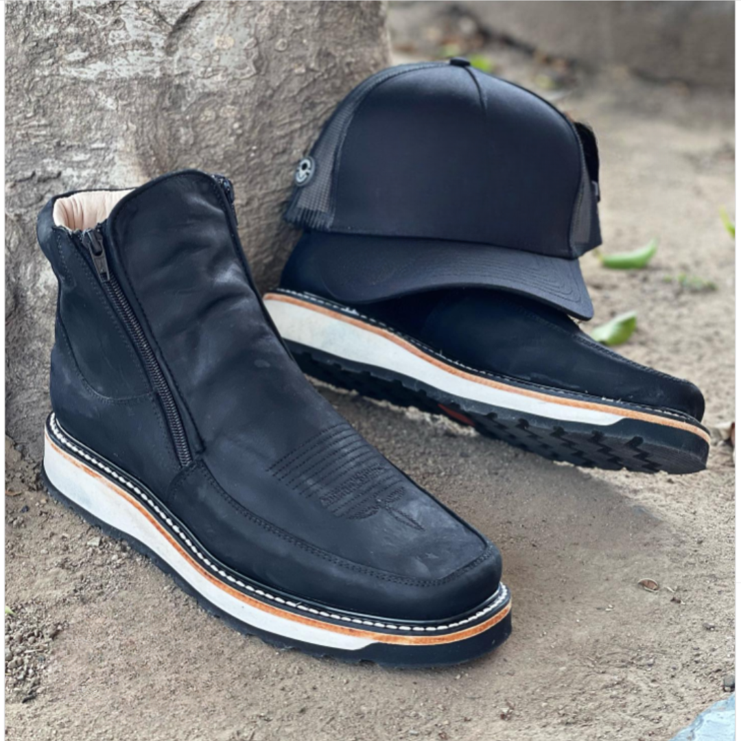 Botas Retro con Punta Cuadrada para Hombre®