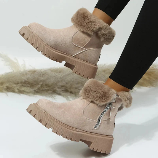 Botas de invierno con forro cálido y suela resistente para mujer
