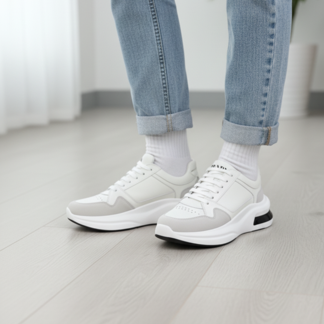 Zapatillas urbanas de diseño minimalista y lujo discreto