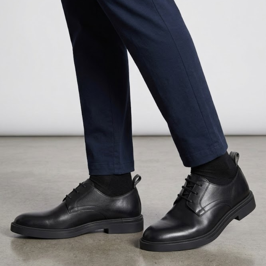 Zapato de Cuero con Suela de Goma®