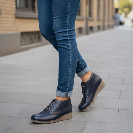 Botines Maya en Piel con Cuña para Mujer