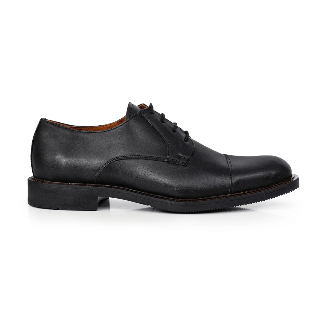 Calzado Ejecutivo Diseño Clásico en Cuero Negro Para Hombre®