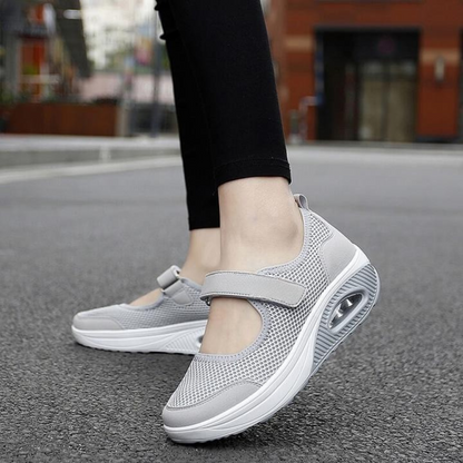 Zapatos cómodos para mujer, antideslizantes y con cierre de velcro
