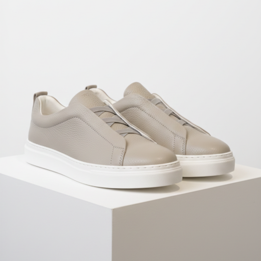 Zapatilla Casual de Piel con Elástico®