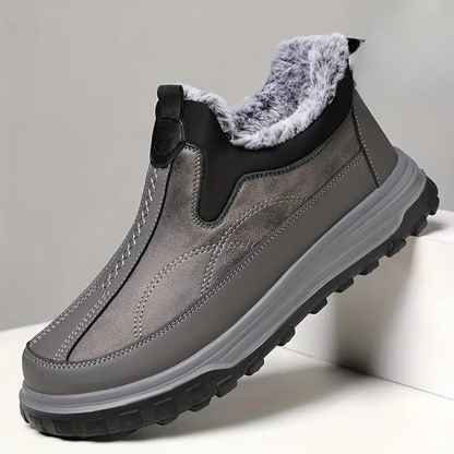 Botas de cuero con forro de lana para hombre