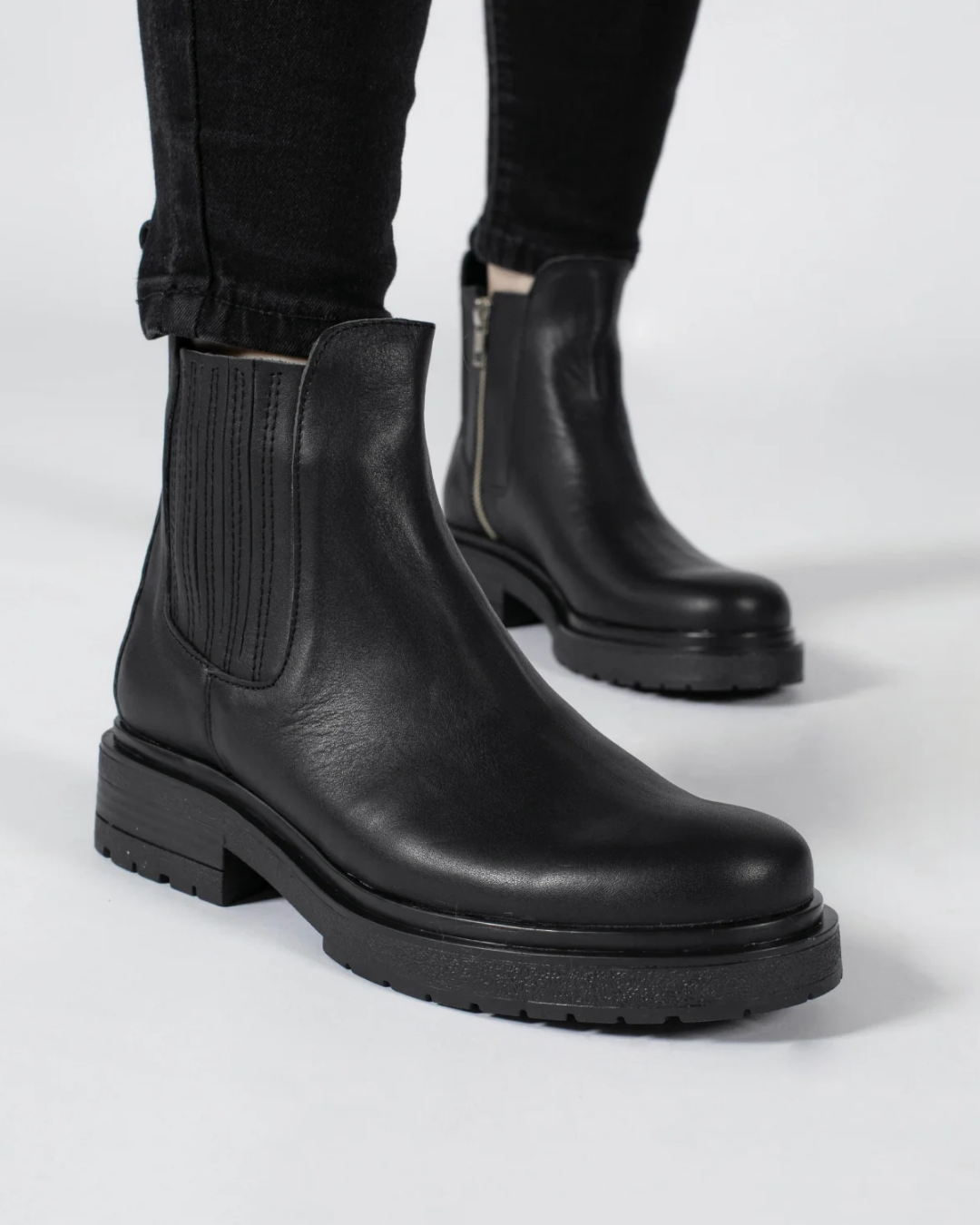 Bota de Cuero Genuino Durabilidad y Estilo Urbano Versátil Para Mujer