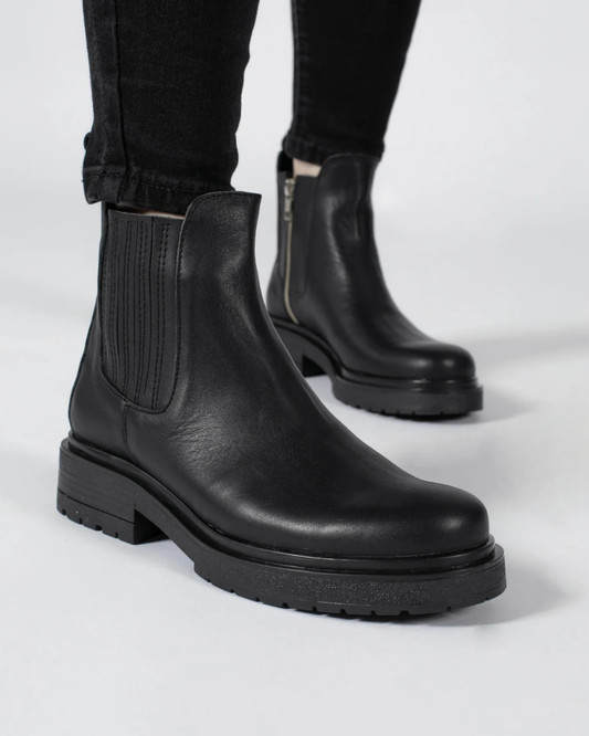Bota de Cuero Genuino Durabilidad y Estilo Urbano Versátil Para Mujer
