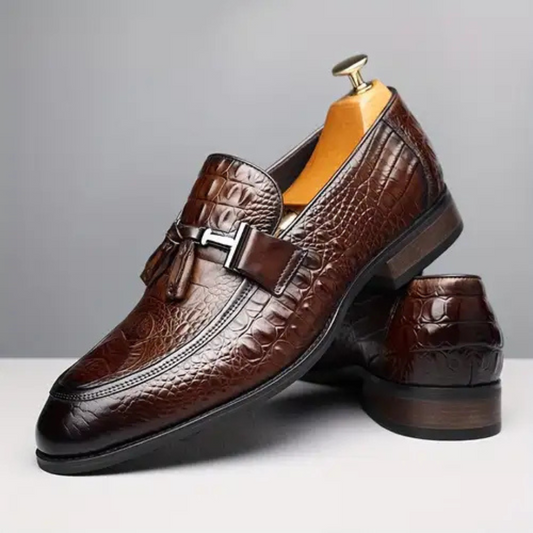 Mocasines Ergonómicos de cuero con diseño texturizado para hombre