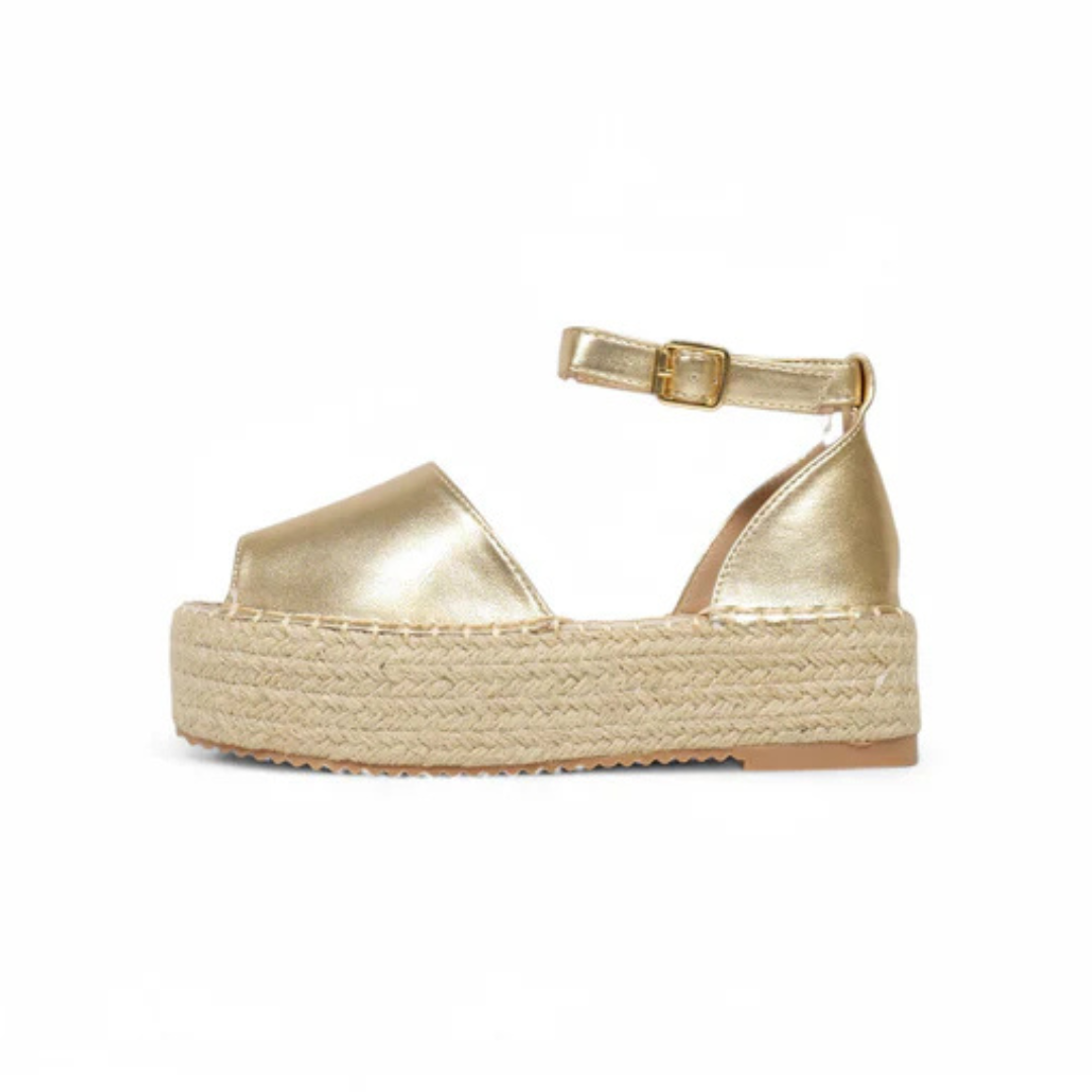 Sandalias Estilo Alpargatas y plataforma de yute