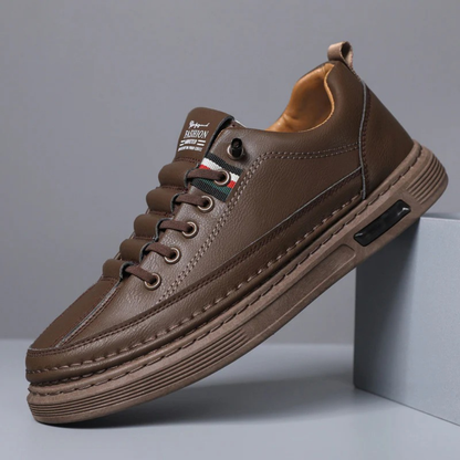 Zapatillas casuales de cuero genuino con suela flexible para hombre®