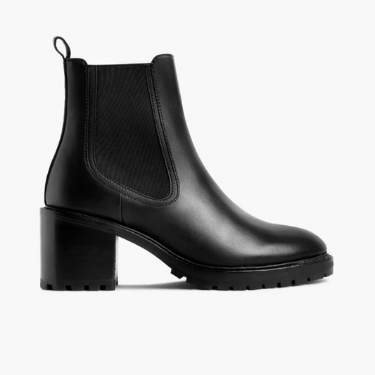Botas de Cuero con Tacón para Mujer