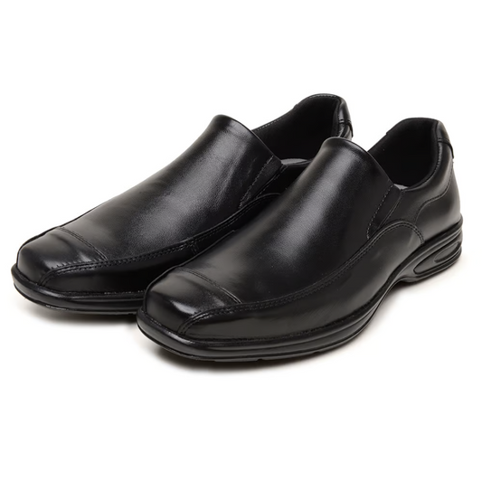 Mocasines Casuales de Cuero Brillante con Suela Ergonómica