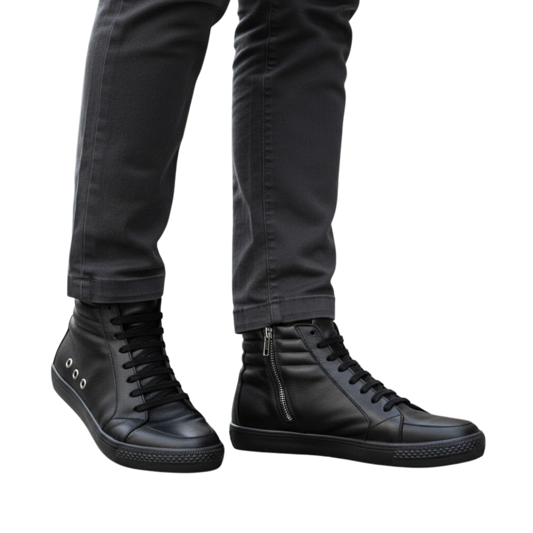 Zapatilla de Cuero con Base Antideslizante para Hombre®