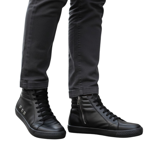 Zapatilla de Cuero con Base Antideslizante para Hombre®