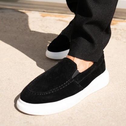 Mocasines elegantes de gamuza para hombre