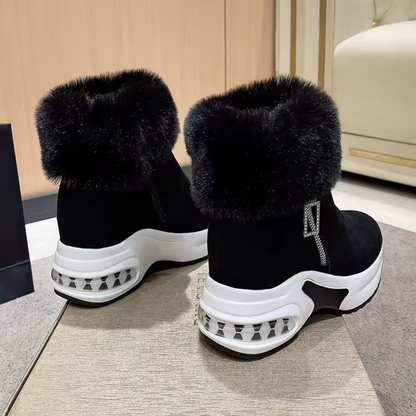 Botines de Tobillo con Plataforma y Forro Suave Para Mujer®