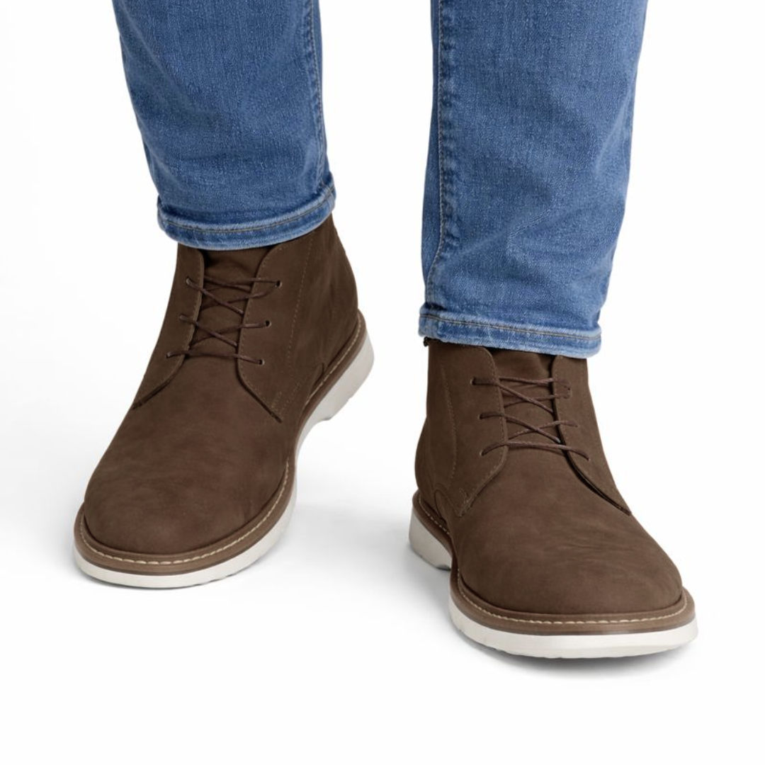 Botines de Estilo Robusto en Cuero para Hombre