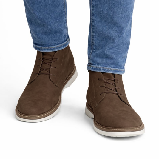 Botines de Estilo Robusto en Cuero para Hombre