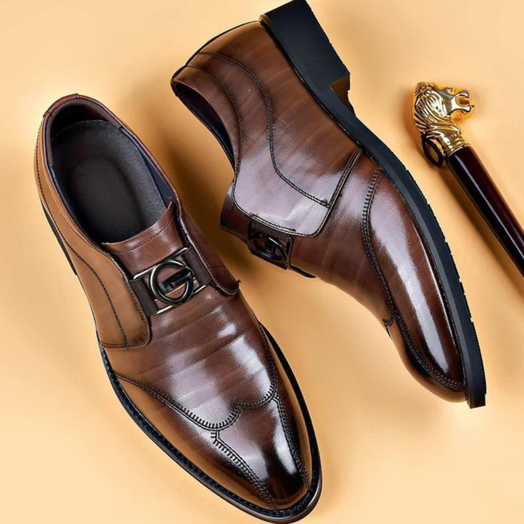 Zapatos formales de cuero genuino de alta calidad para hombre