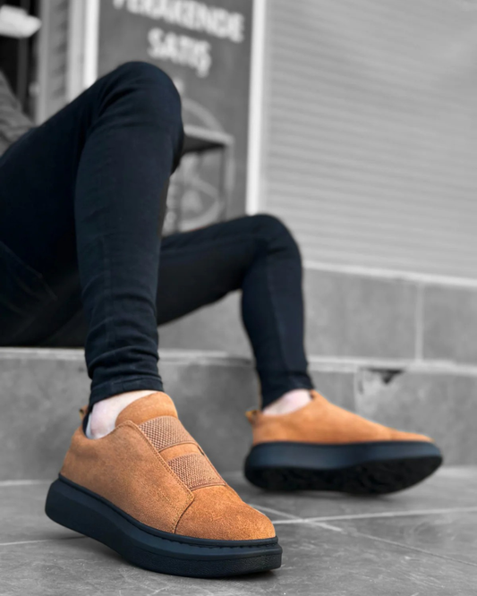 Zapatos con suela alta y piel gruesa para hombre®