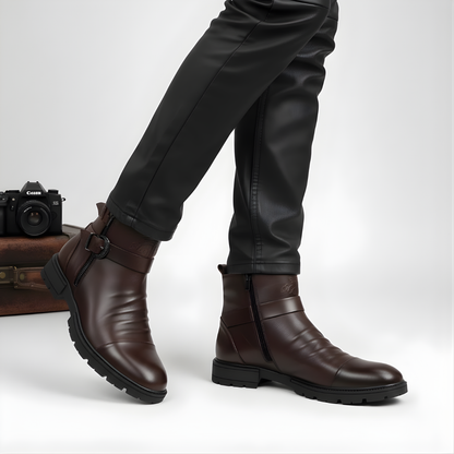 Botas de cuero con estilo elegante y moderno para hombre