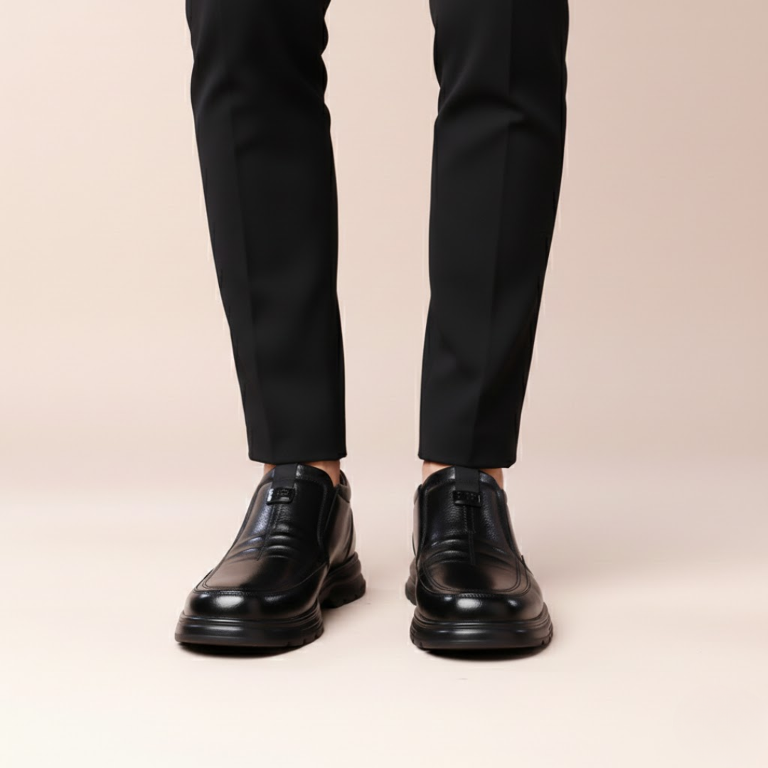 Zapato de Cuero Premium con Interior Térmico para Hombre