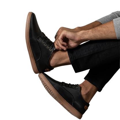 Zapato de Cuero con Suela Ortopédica para Hombre®
