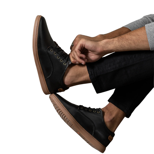 Zapato de Cuero con Suela Ortopédica para Hombre