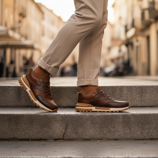 Zapato formal con estilo deportivo y suela dura para hombre
