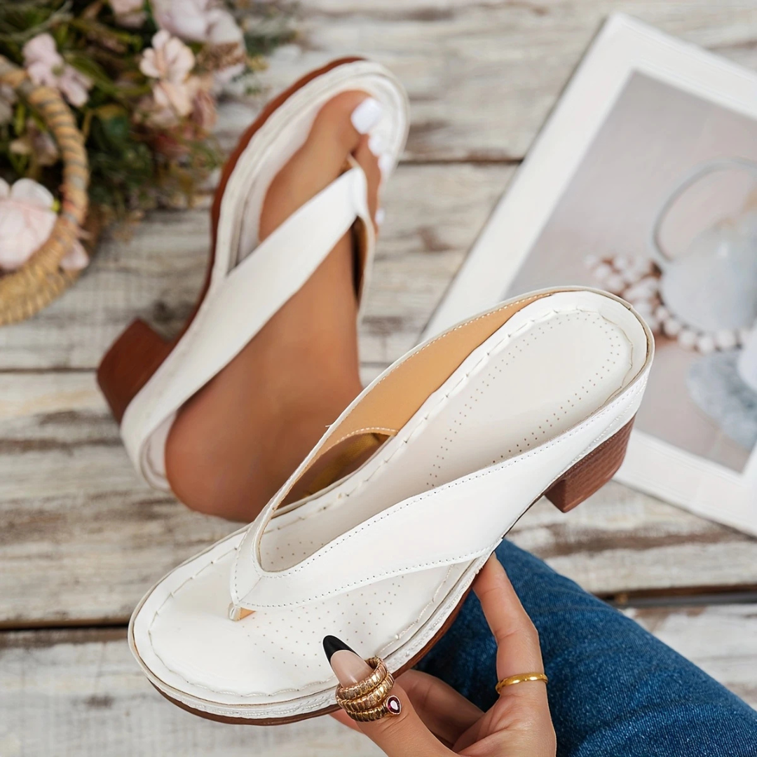 Sandalias de tacón grueso para mujer