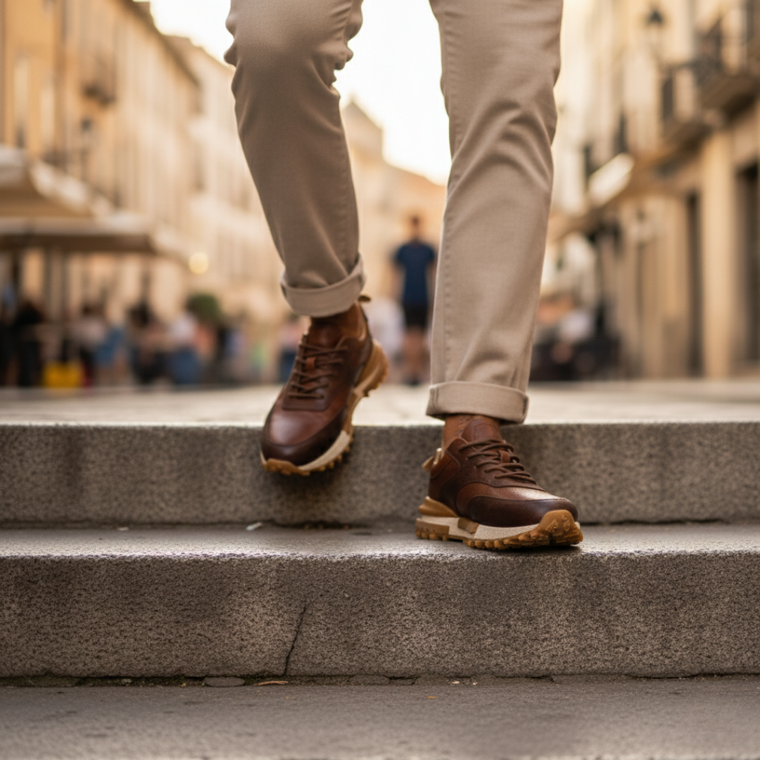 Zapato formal con estilo deportivo y suela dura para hombre®