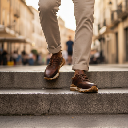 Zapato formal con estilo deportivo y suela dura para hombre®