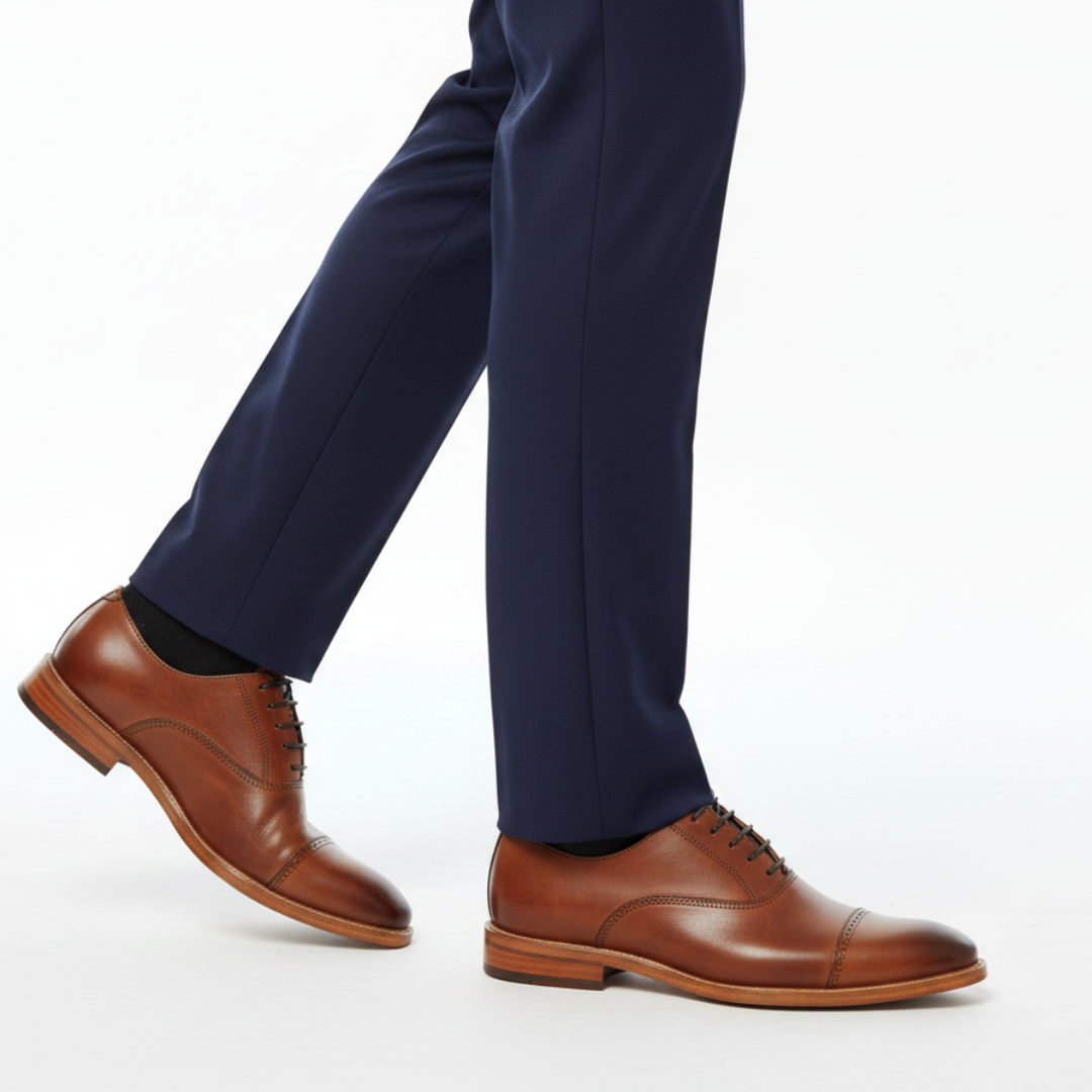 Zapato de Cuero Clásico Masculino Confort y Estilo Versátil