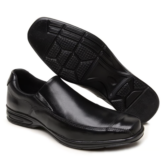 Mocasines Casuales de Cuero Brillante con Suela Ergonómica