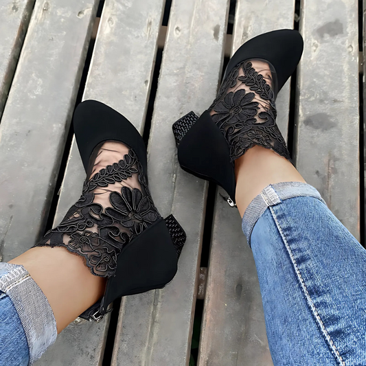 Botas de Encaje Elegante para Mujer
