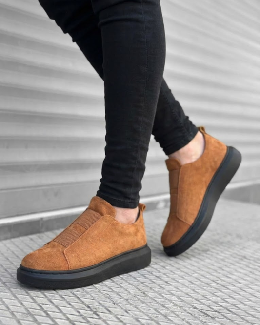 Zapatos con suela alta y piel gruesa para hombre®