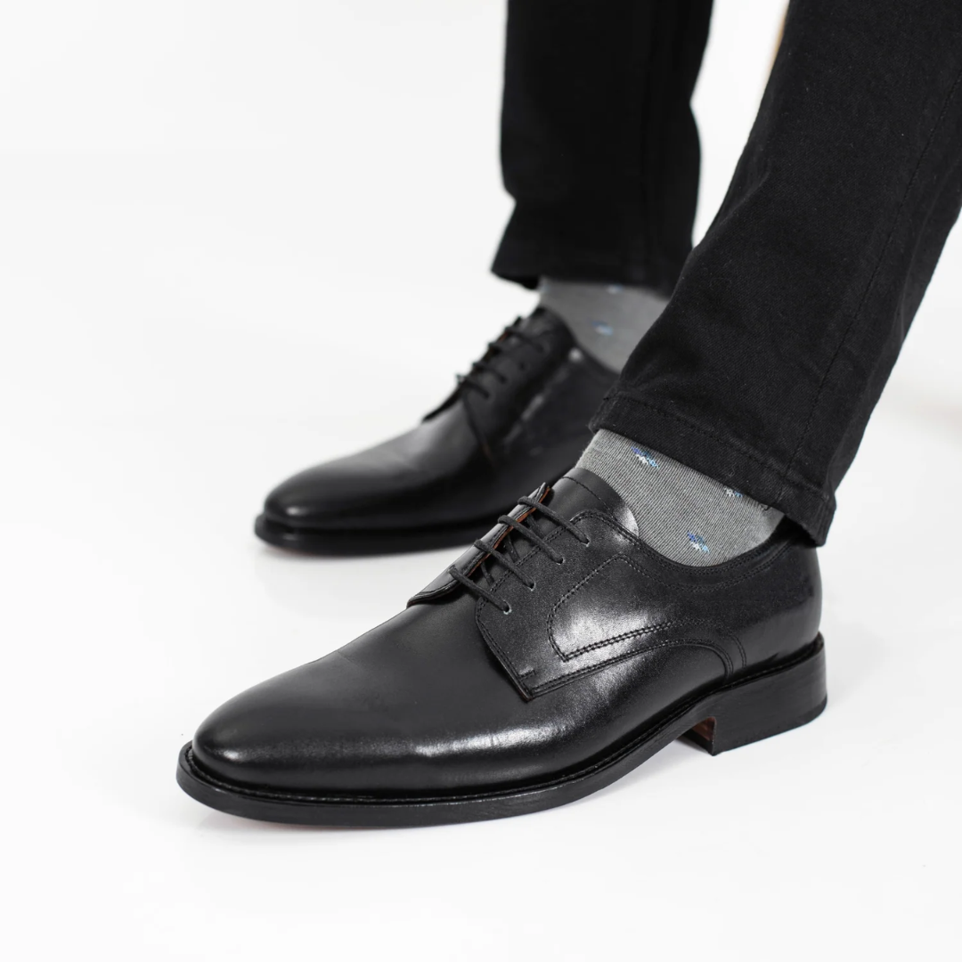Zapato clásico de cuero con plantillas ortopédicas para hombre®