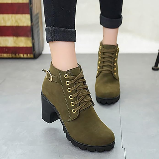 Botas Elegantes de Tacón Grueso para Mujer