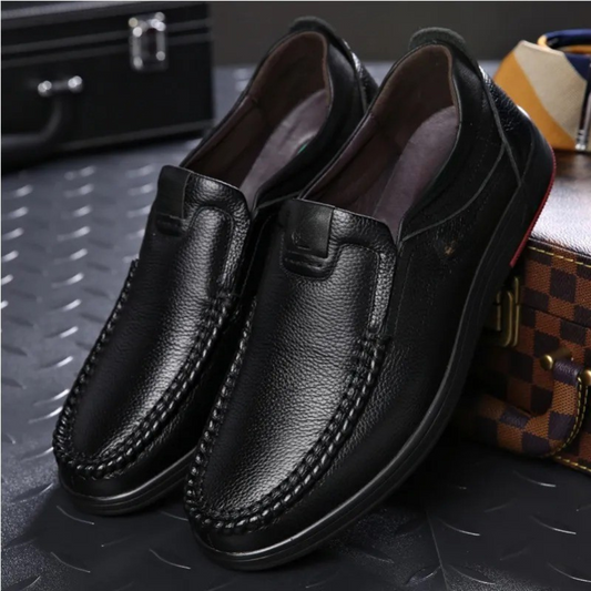 Zapato casual de cuero con suelas ortopédicas para hombre