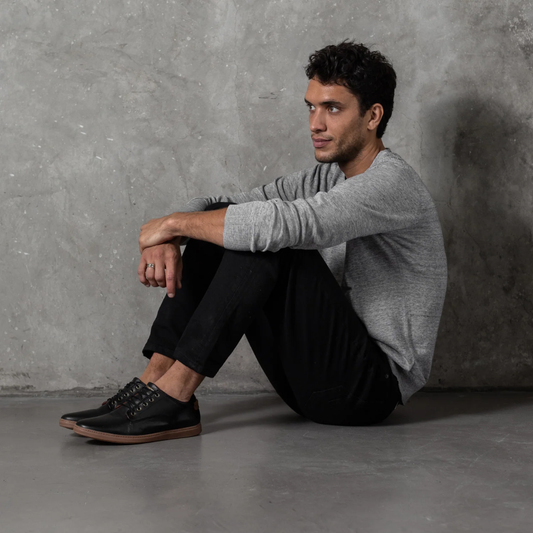Zapato de Cuero con Suela Ortopédica para Hombre