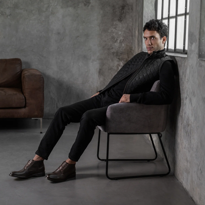 Bota de cuero con elástico lateral para hombre®