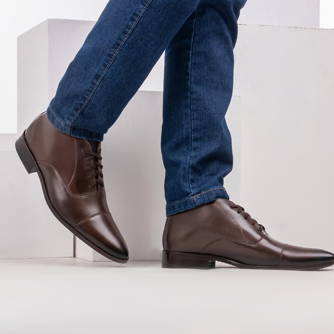 Botines casuales de tacón bajo para hombre
