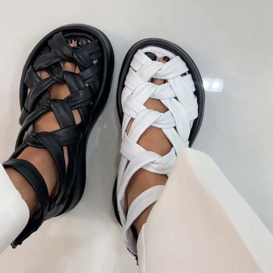 Sandalias de plataforma tejidas con suela suave®