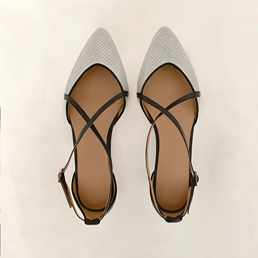 Bailarina con tiras cruzadas para mujer