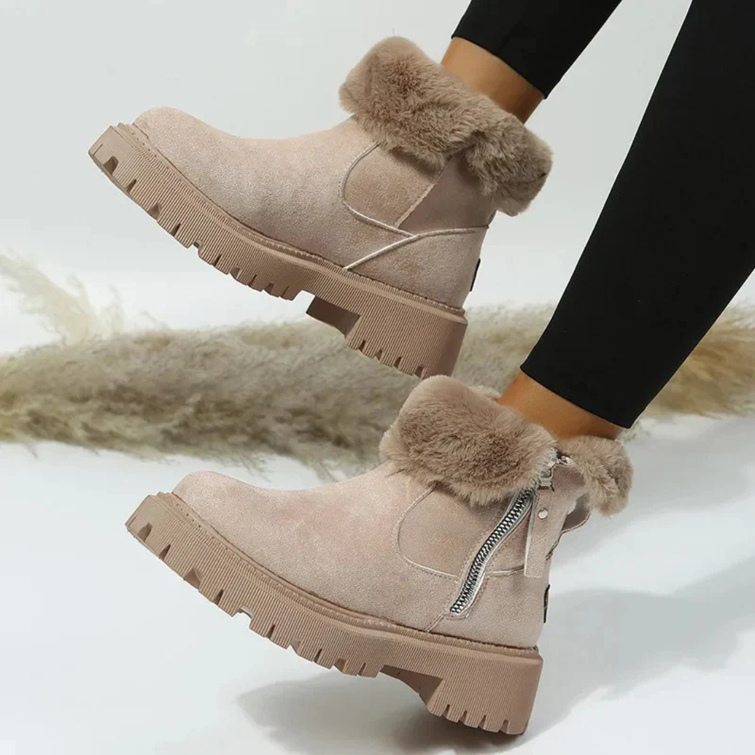 Botas de invierno con forro cálido y suela resistente para mujer