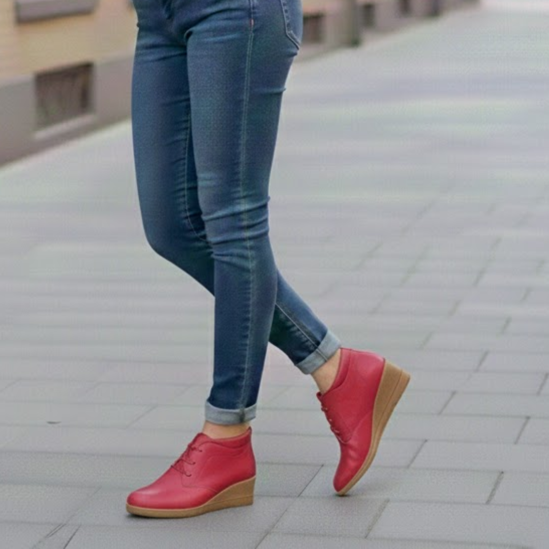 Botines Maya en Piel con Cuña para Mujer
