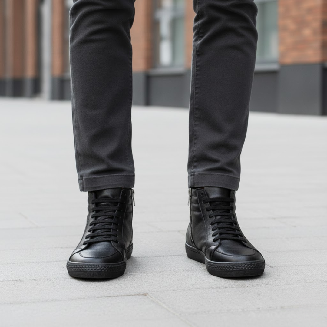 Zapatilla de Cuero con Base Antideslizante para Hombre®