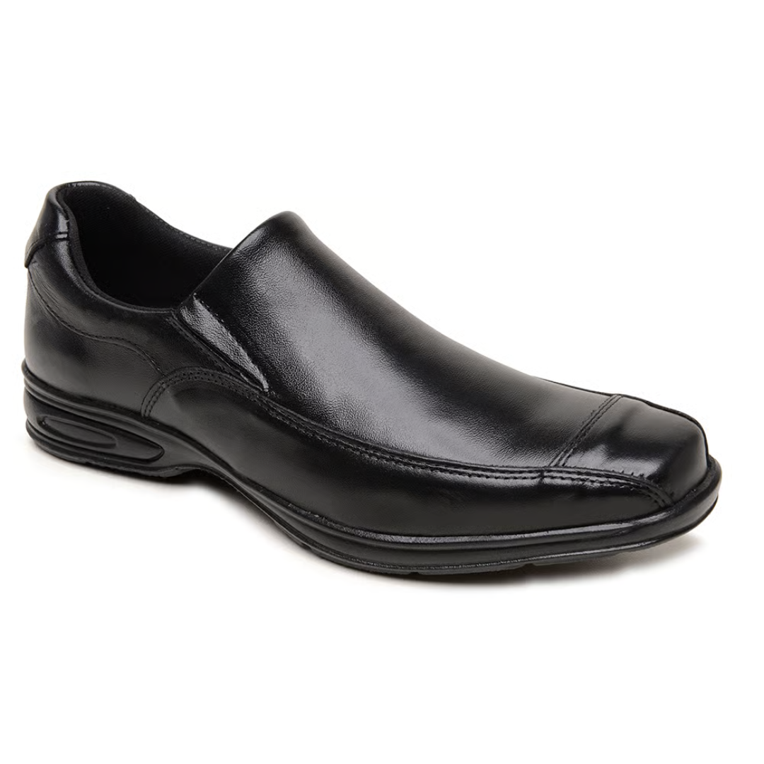 Mocasines Casuales de Cuero Brillante con Suela Ergonómica
